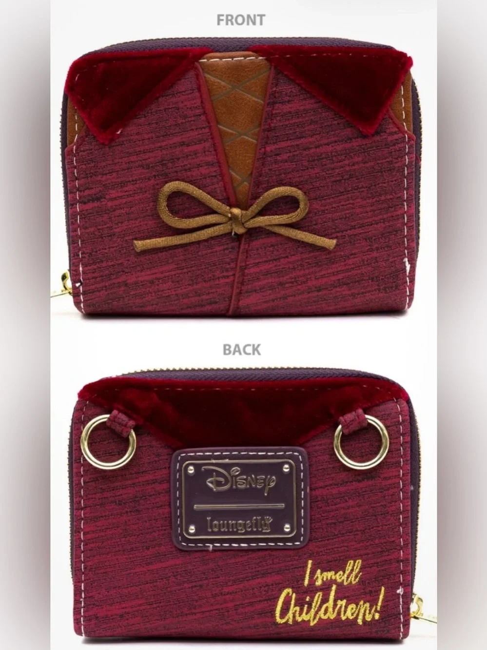 Loungefly Burgundy Velvet 'I Smell Children' Coin Purse